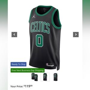 Boston Celtics black jersey Tatum